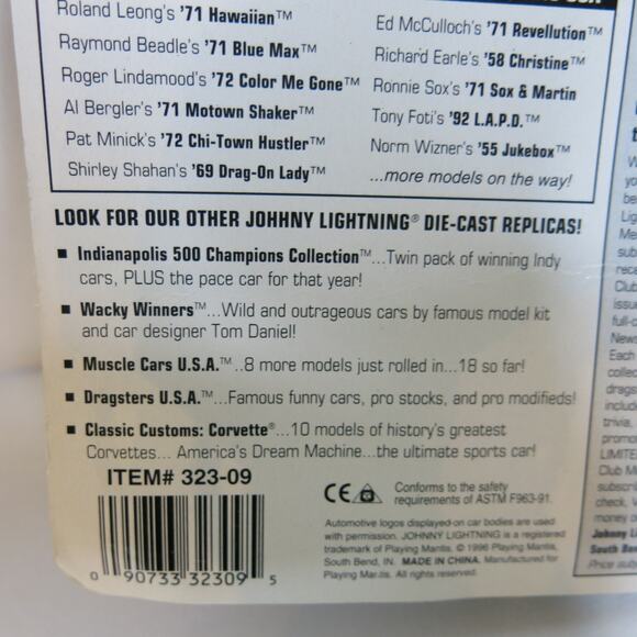 Vintage Johnny Lightning Dragster Car NEW Holiday 1996 Roaring Rudolph Limited - Picture 8 of 9